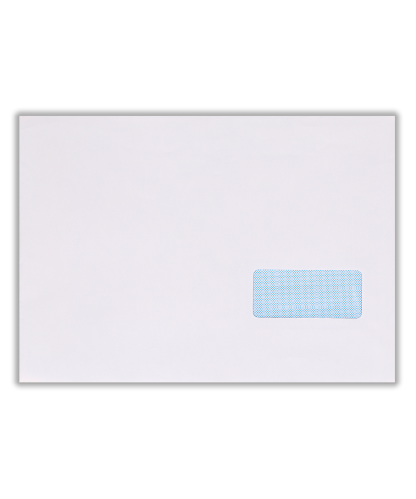 White Self-Seal Invoice Window Envelope